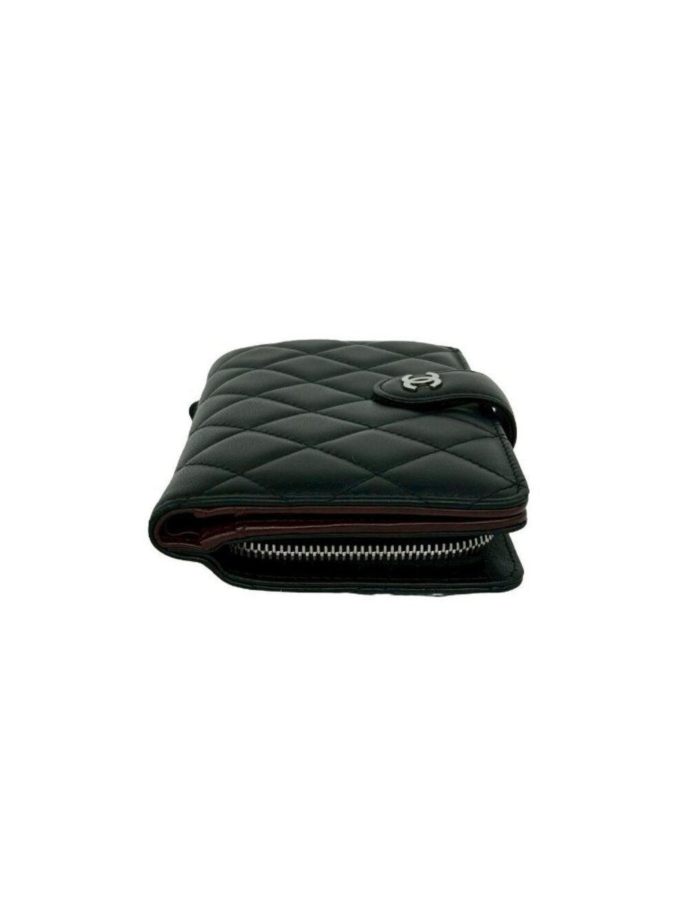 Chanel Card Seal Quilted CC Logo Lambskin Bifold Wallet Black - Picture 5 of 10